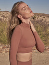 ZASUWA Female Unique Shell Lace Backless Long Sleeves