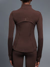 ZASUWA Female Sexy Zipper Pocket Thumbhole Jacket