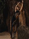 ZASUWA Female Snake Print Cutout Split DressX ANECHKAANNN ⭐