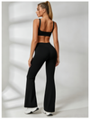 Sexy V-shape Waist Flare Backless Short Tracksuit