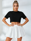 Crop Top Flower Shorts 2-Pieces Short Tracksuit