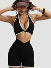 ZASUWA Female Contrast Color Quick Dry Short Tracksuit