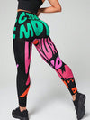 ZASUWA Female Print Quick Dry Push Up Design Color Leggings
