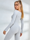 Trendy Ribbed Split Scrunch Bum Jumpsuit