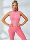 Solid Color Zipper Fashion Short Tracksuit