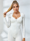 Tummy Control Zipper Hip-lift Jumpsuit