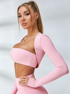 Square Collar Cropped Long Sleeves