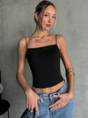 ZASUWA Female Sexy Hollow Out Square Collar Backless Tank