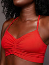 ZASUWA Female Solid Color Unique Folds Sports Bras