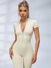 Stand Collor Zipper Hip-lift Jumpsuit