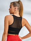 Stoßfester Glamorise-Sport-BH aus Mesh in Schwarz