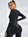 Bauchkontrolle Reißverschluss Po-Push-Up Jumpsuit