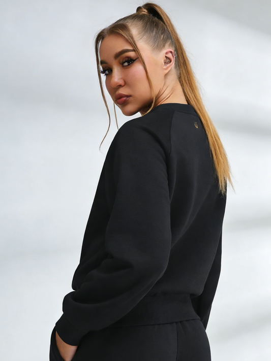 Feamle Letters Print Fleece Hoodie