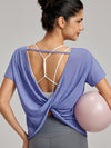 ZASUWA Female Solid Color Breathable Smock Without Bras Short Sleeves