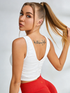 Deep V Collar Backless Folds Quick Dry Tank