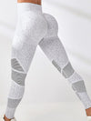 ZASUWA Female Fishnet Splicing Leopard Print Push Up Design Leggings