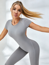 Backless Scrunch Bum Flare Jumpsuit