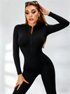 Zipper Hip-lift Jumpsuit