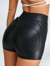 ❤Sexy Faux Leather Push Up Design Lace-up Shorts