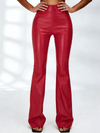 Sexy Faux Leather Flare Leggings