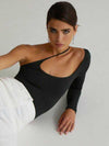 ZASUWA Female Solid Color Tailoring Elastic Tight Long Sleeves