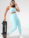 ZASUWA Female Contrast Color Fishnet Elastic Tight Tracksuit