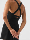 ZASUWA Female Cross Back Hollow Out Quick-dry Dress