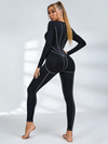 Bauchkontrolle Reißverschluss Po-Push-Up Jumpsuit
