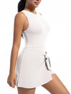 ZASUWA Female Solid Color 2 in 1 Design Quick-dry Dress
