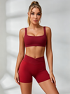 Sexy V-shape Waist Flare Backless Short Tracksuit