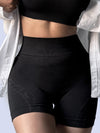 ZASUWA Female Folds Deep V Back High-rise Quick Dry Shorts