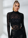 Mesh-Body mit Leopardenmuster