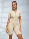 Sexy Backless Zipper Scrunch Bum Romper