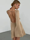 ZASUWA Female Sexy Solid Color Backless Without Bikini Set Cover-up