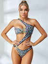 Shiny Crystal Cutout One Piece