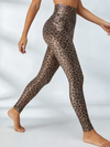 PU Faux Leather Leopard Print Leggings