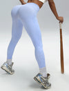 ZASUWA Female Leopard Print Solid Color Quick Dry Leggings