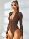Zipper Long Sleeves Bodysuit