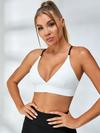 Contrast Color Cross Back Sports Bras