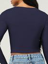 ZASUWA Female Square Collar with Chest Pads Thumbholes Long Sleeves