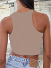 ZASUWA Female Sexy Round Neck Irregular Design Tanks