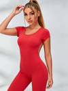 Sexy Backless U Collar Jumpsuit
