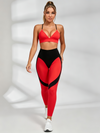Contrast Color Push Up Tracksuit