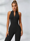 Zipper Cutout Scrunch Bum Jumpsuit