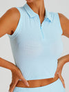 ZASUWA Female Stand Up Collar Zipper Quick Dry Tank