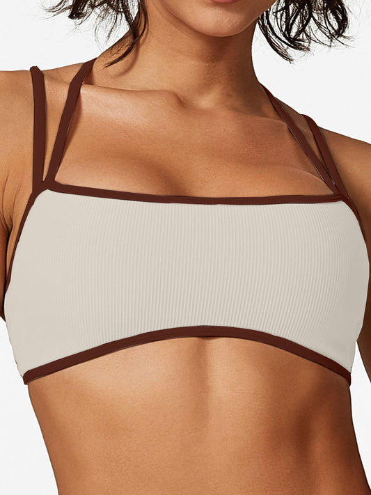 ZASUWA Female Cross Beautify Back Hollow Out U Collar Sports Bras