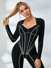 Bauchkontrolle Reißverschluss Po-Push-Up Jumpsuit