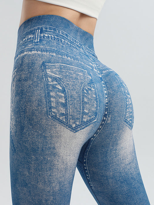 ZASUWA Female Denim Hip-lift High-waisted Leggings