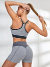 ZASUWA Female Honeycomb Pocket Peach Hip Spandex Gym Booty Shorts