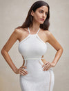 ASUWA Female Sexy Fishnet Lace-up Hollow Out Backless Cover-up Without Bikini
